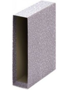 C 25 caja archivador de palanca fº carton jaspeado gris